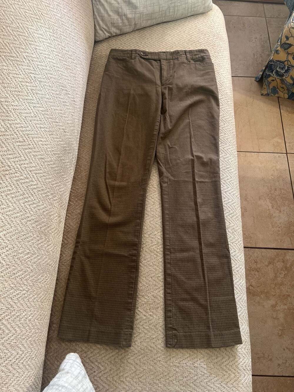 Lauren Ralph Lauren Adelle Houndstooth Plaid Flare Trouser Pants Size 6